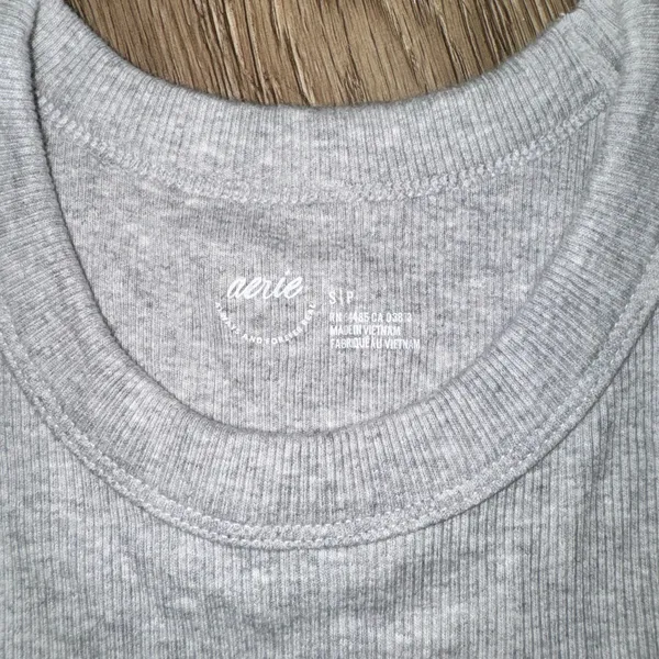 Aerie Grey Ribbed Tank - Image 2