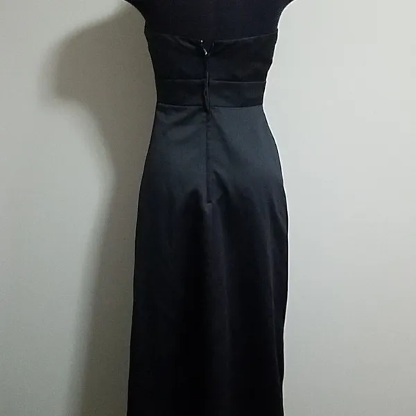 Alfred Angelo Black Strapless Satin Formal Dress (2) - Image 5