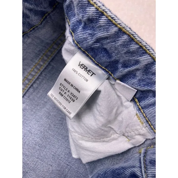 Vervet Jeans Straight Leg Women 27 Blue Distressed‎ High Rise V2473 - Image 3