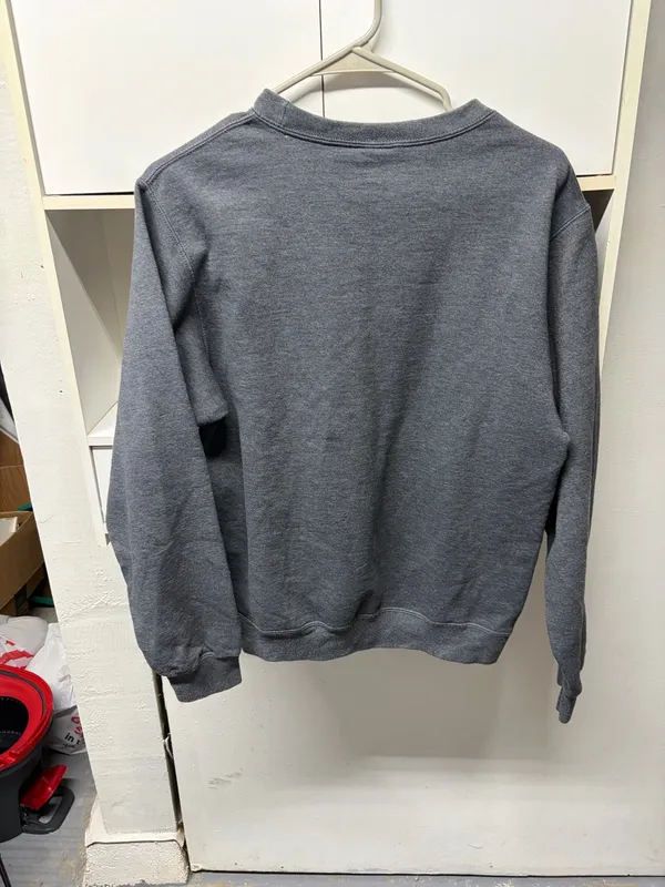 Gildan Sweatshirt Crewneck Grey Graphic - Image 2