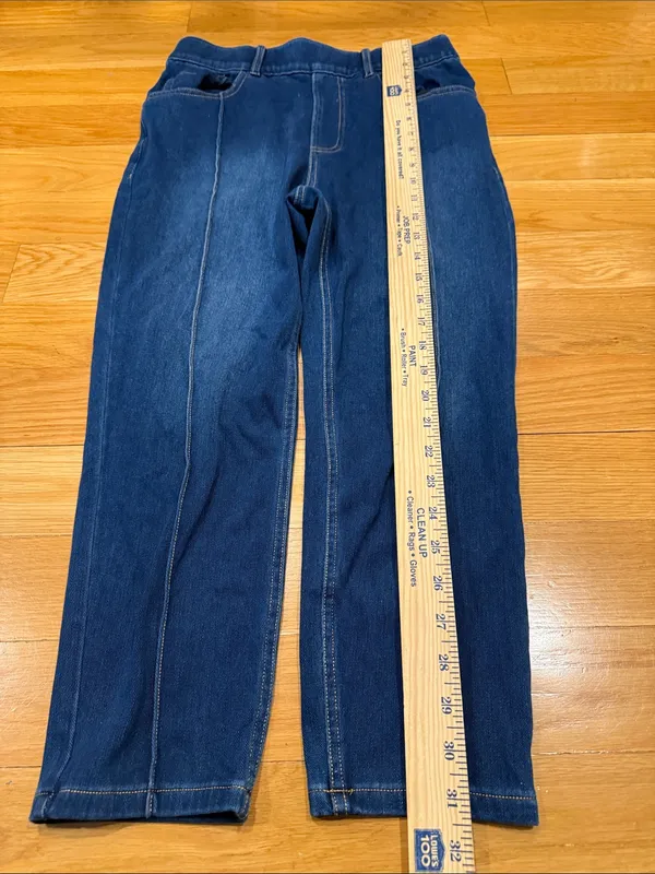 Halara flex mid rise skinny cropped jeans with pockets size medium. - Image 2