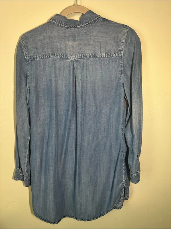 Chico's Washed Denim Button-Up Shirt - Image 3