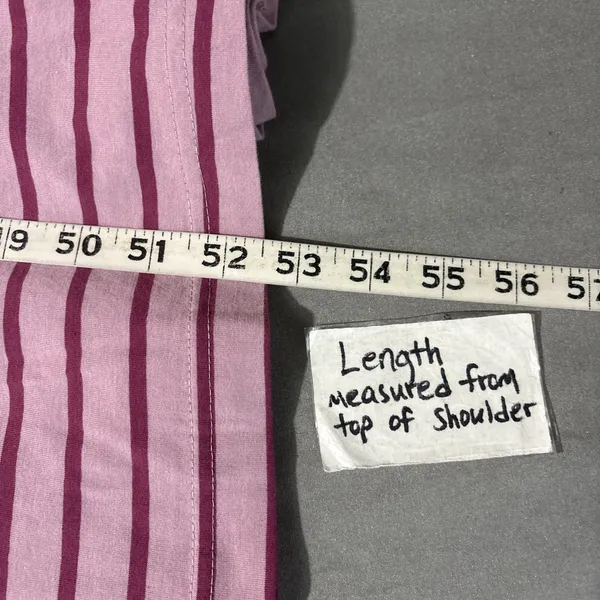 Pact Maxi Tank Dress Size XL Purple Striped Organic Cotton Tee Shirt Knit Casual - Image 11