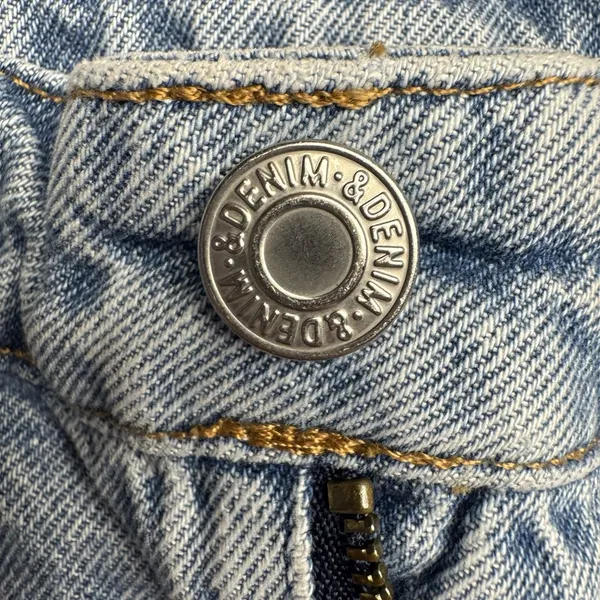 H&M &Denim Jeans Size 4 Blue‎ Pants Loose Mom Light Distressed Denim - Image 5