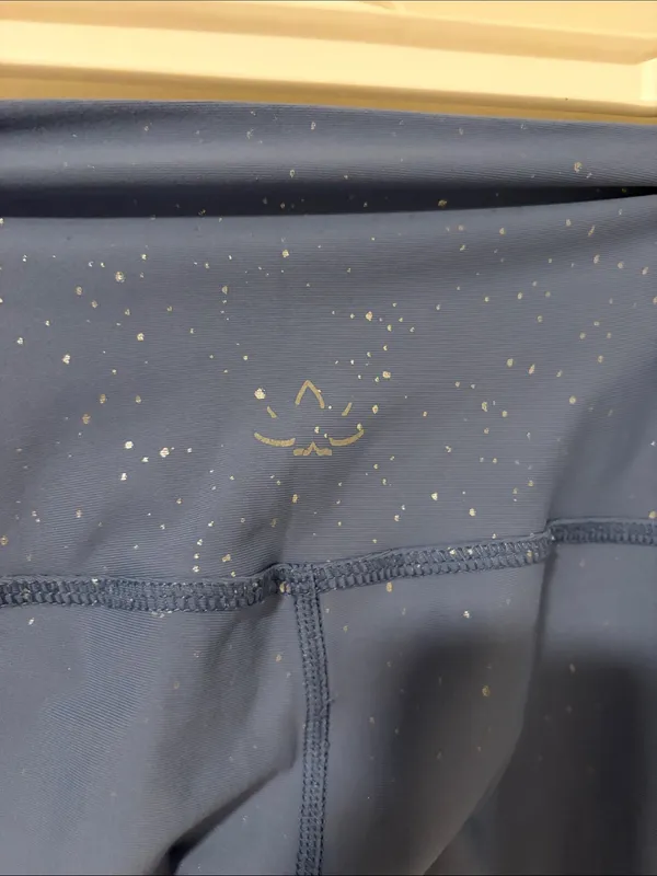 Beyond Yoga Baby Blue Silver Sparkly Leggings - Image 4