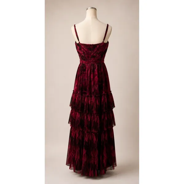 Hutch Madelina Pleated Tulle Tiered Maxi Dress Size 6 $398 NWT - Image 6