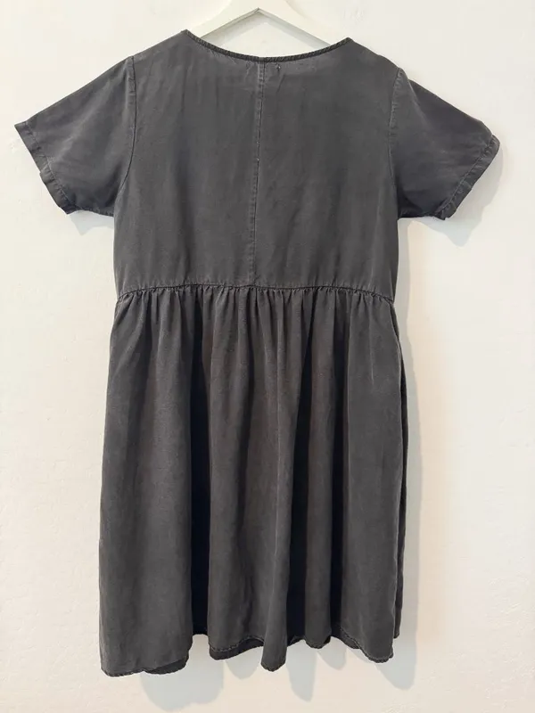 Tradlands Nico Dress Size Small Black Linen Blend Pocket Coastal Grandma Cottage - Image 11
