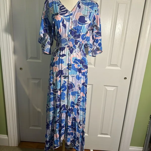Anthropologie Abel the‎ Label Boho Floral Maxi Hi Low Dress Size Small - Image 2