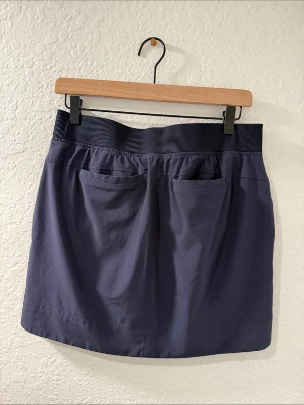 ATHLETA Navy Blue Athletic Skort w Mesh Shorts Size 6 - Image 6