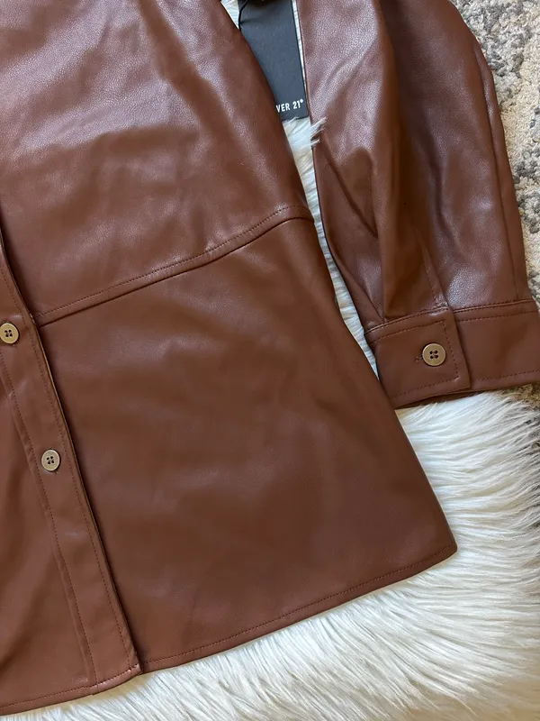 Forever 21 Faux Leather Shacket - Image 4