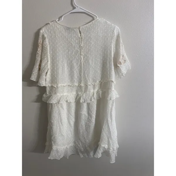 Anthropologie Ranna Gill Basilia Embroidered Tunic Dress Women Size Large - Image 4