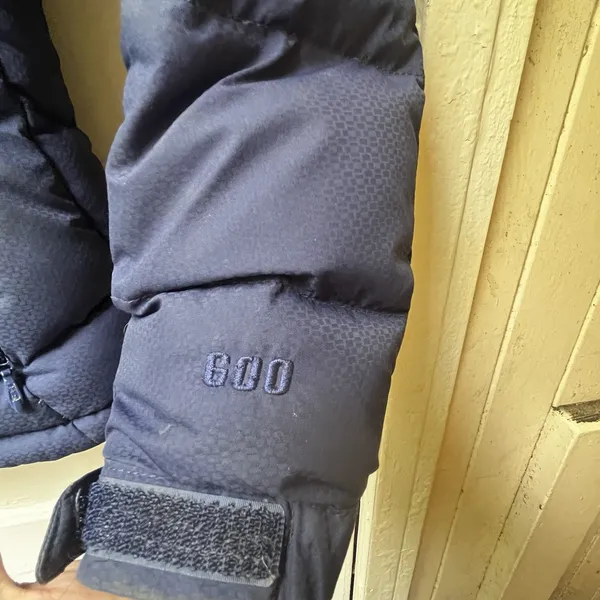 The North Face Goose Down Jacket XS Navy Puffer 600 Fill Hooded Coat Outdoors - Image 12