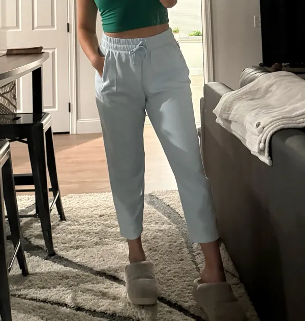 Like Aerie Cozy lounge rib barrel pants size M pastel blue - Image 2