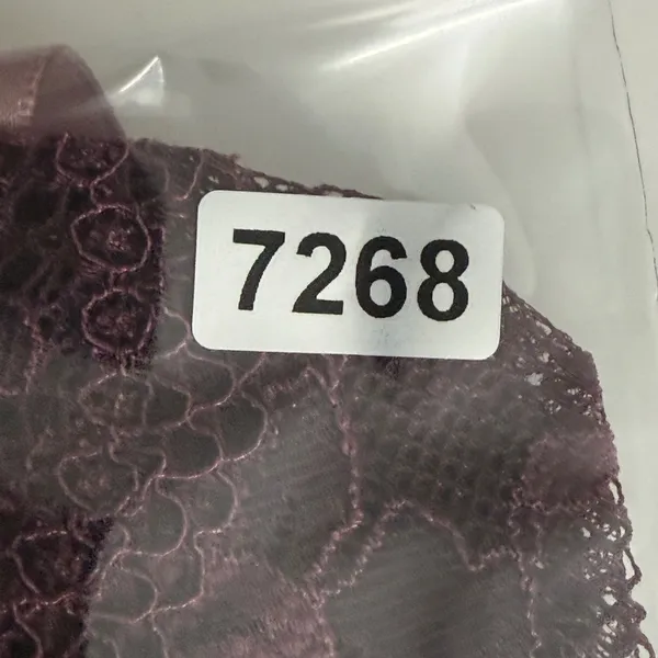 Adore Me Womens Plum Purple‎ Floral Lace Teddy Bodysuit Deep V-Neck Large NWOT - Image 6