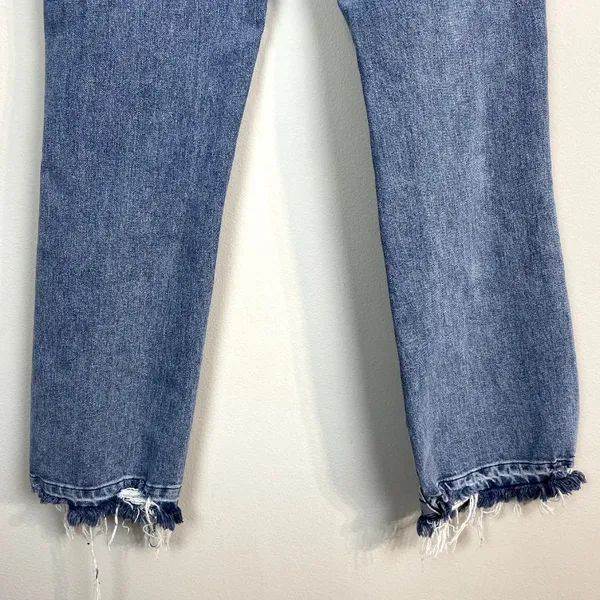 We the Free People‎ Jeans Womens 25 Blue Distressed Cropped Button Fly Stretch - Image 7