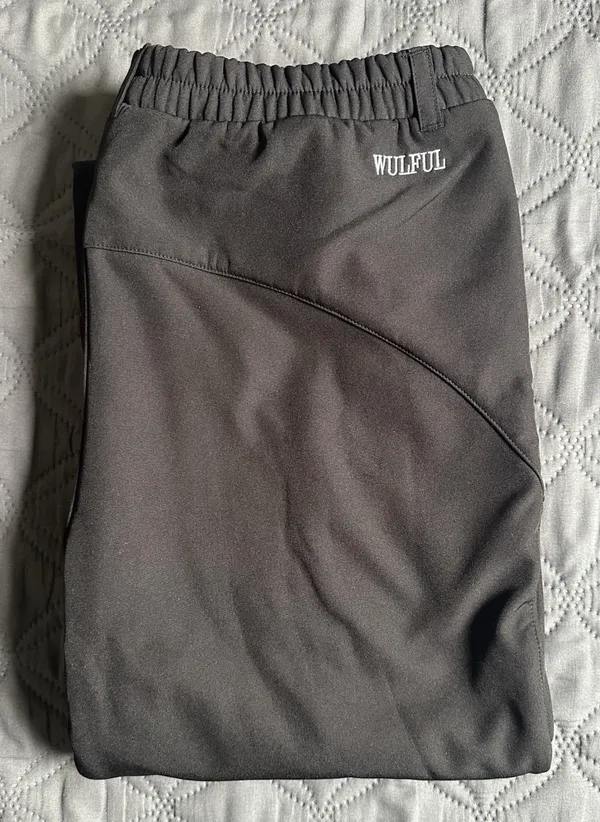 WULFUL Kids Black Fleece Lined Jogger Pants Warm Soft Athletic Casual - Image 2