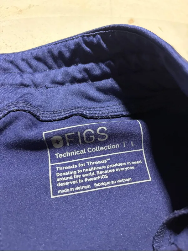 Figs Navy Drawstring scrub Jogger Pants large - Image 12
