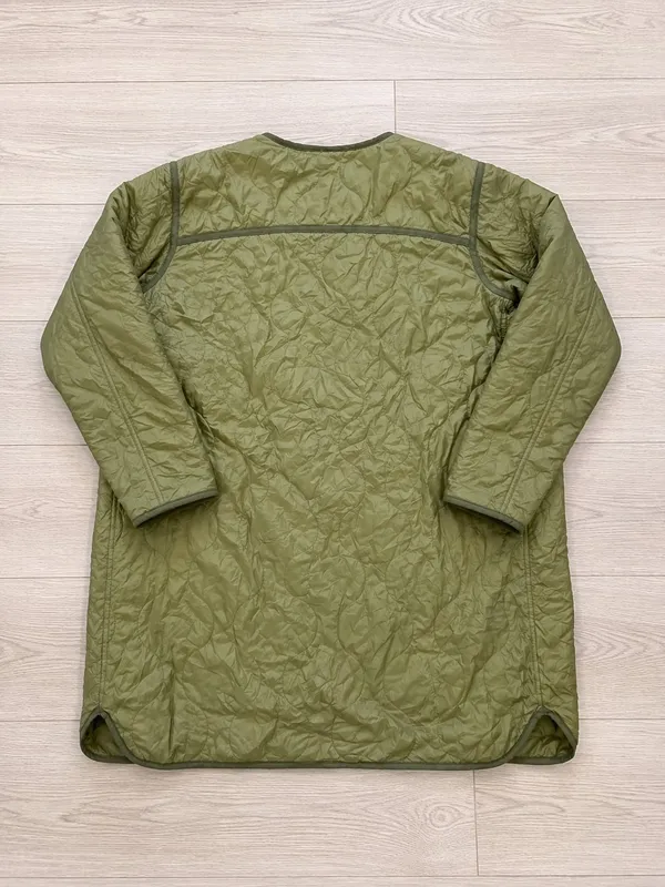 Lululemon Insulated Quilted Long Bomber Heathered Juniper Green Sz 2 Puffer - Image 2