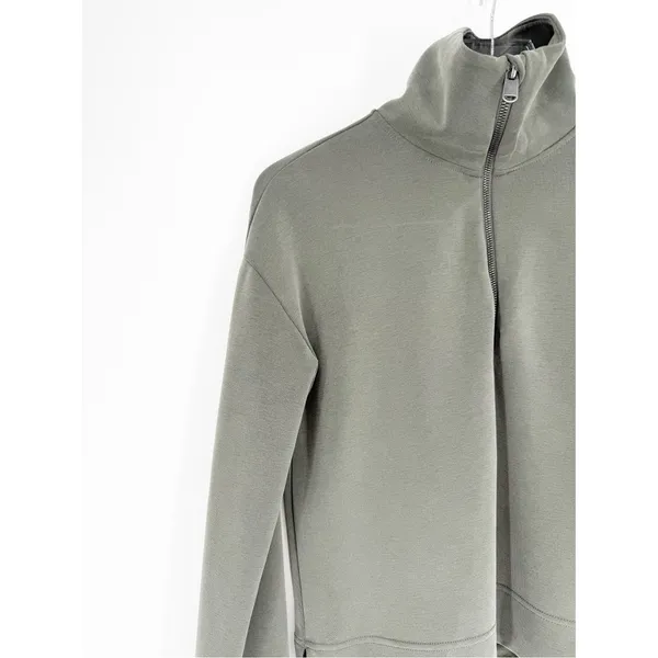 Athleta Seasoft 1/2 Zip Pullover Women's XS Green Cozy‎ Athleisure - Image 5