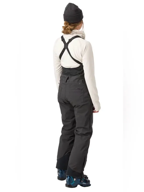 Women's Black Flylow Sphinx Cargo Bib Overalls - Image 2