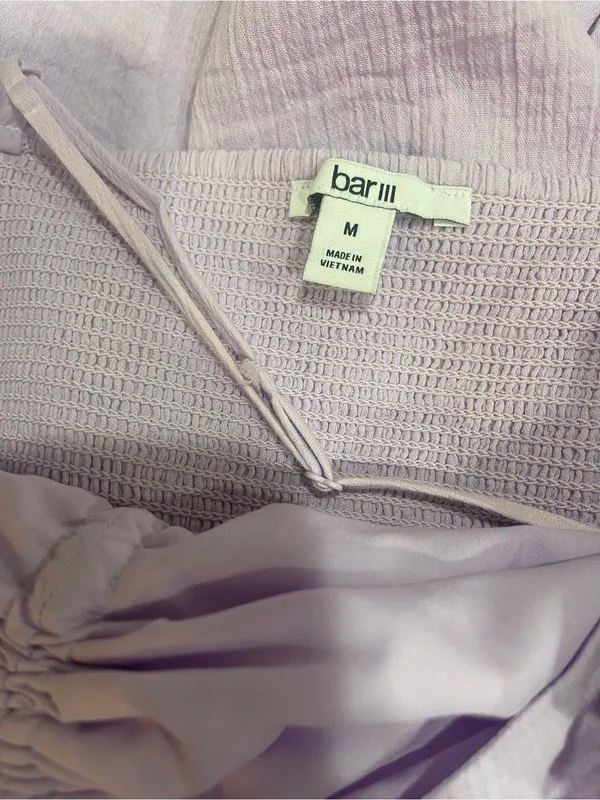 Bar III Pastel Lavender Smocked Maxi Dress - Image 4