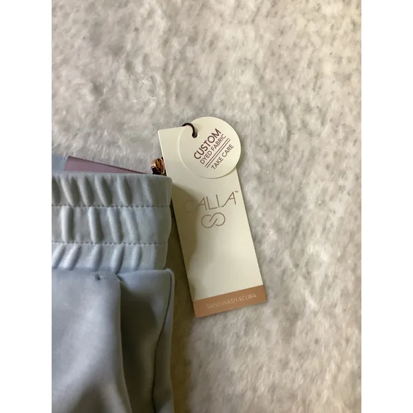 CALIA Womens Sandwash Scuba Cargo Shorts Pale Blue‎ High Rise XS WAX15207 - Image 2