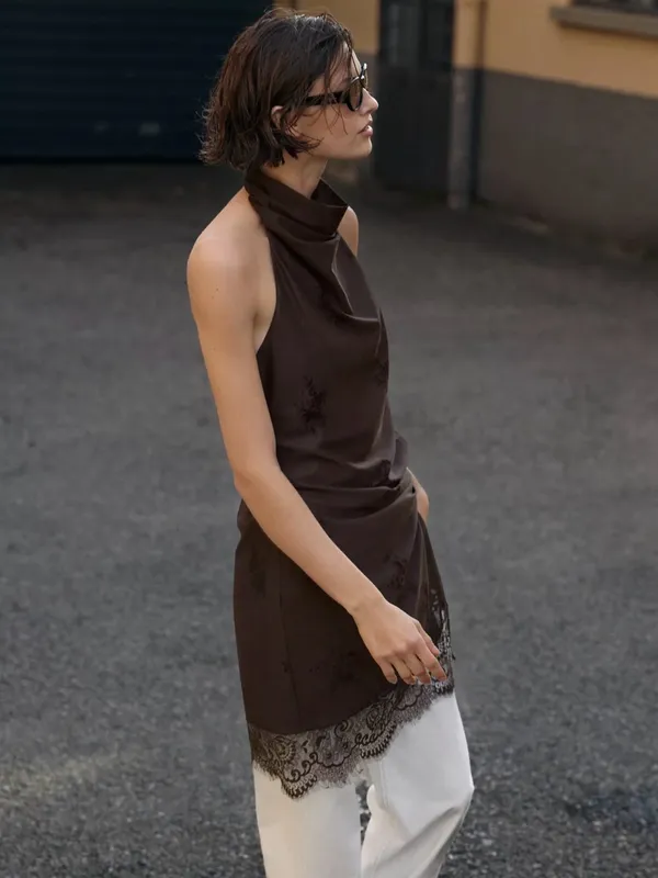 Nwt Zara Halter Lingerie Style Dress Size S - Image 5