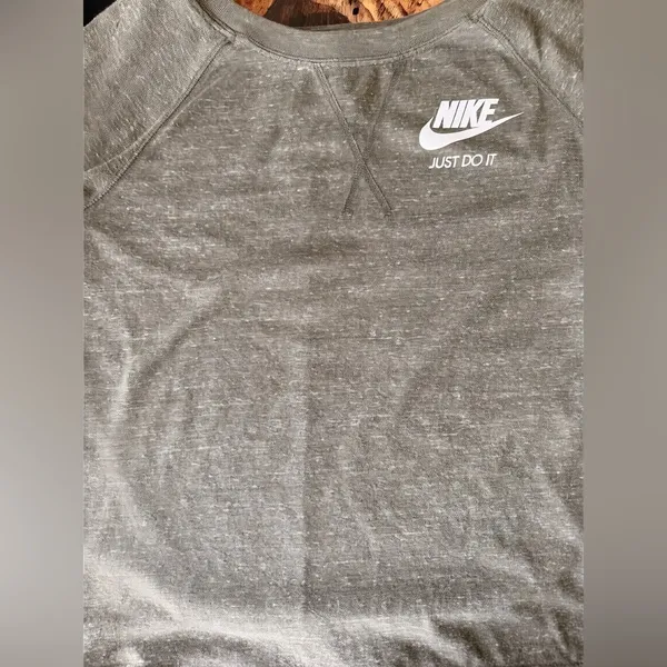 Nike Crewneck Sweatshirt Olive Green Just Do It Pullover Medium - Image 2