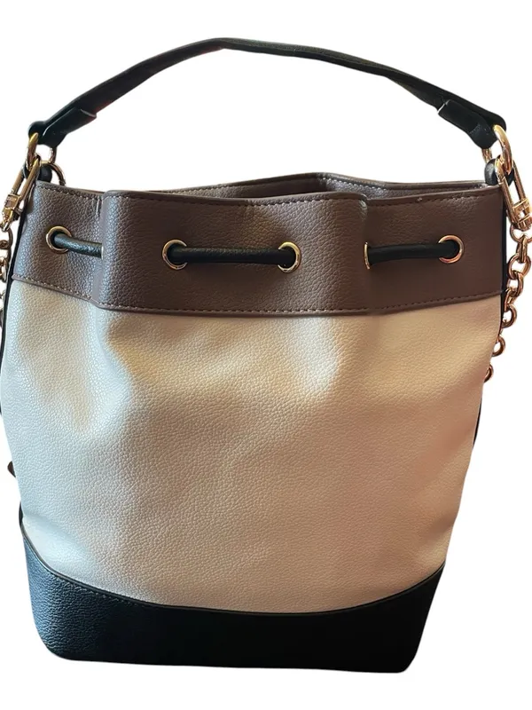 ANNE KLEIN Colorblock Bucket Bag Crossbody Shoulder Purse Drawstring Card Holder - Image 2