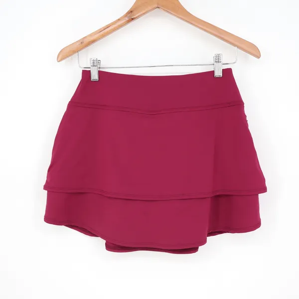 FootJoy Womens Layered Knit Skort Fig Burgundy Golf Tennis Skirt XS - Image 5