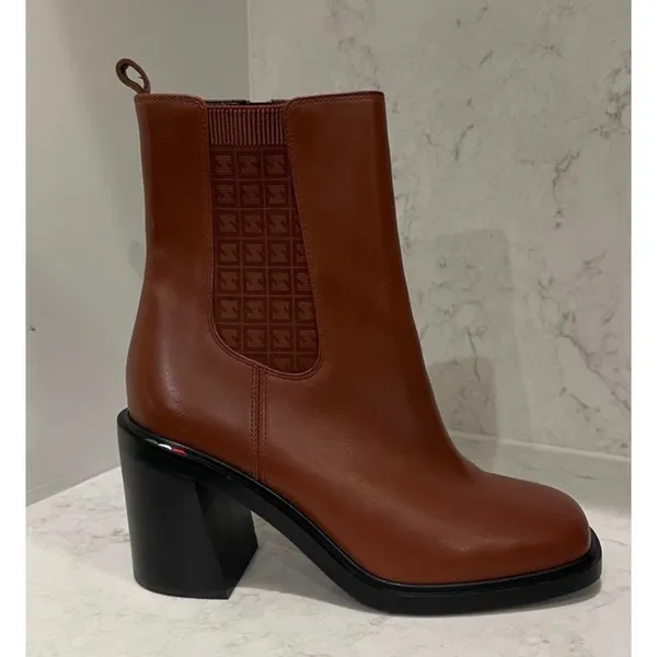 Franco Sarto Paula Stacked Block Heel Bootie –‎ Size 8.5 - Image 6