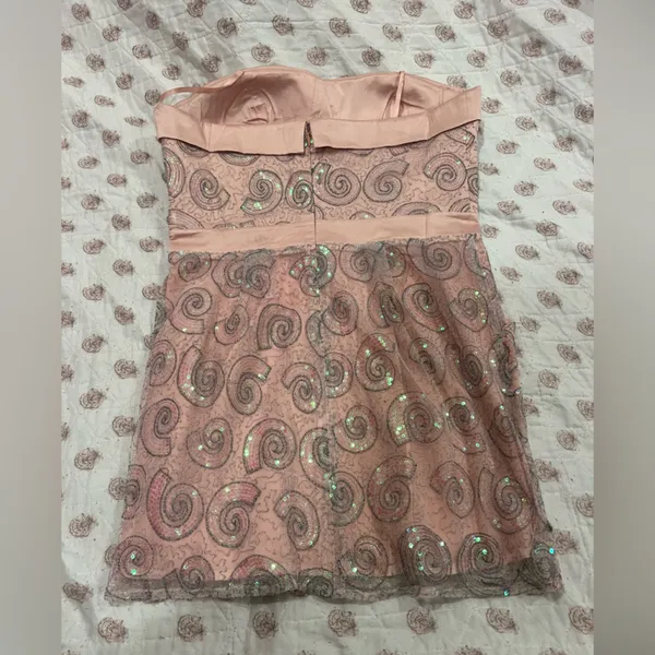 Arden B Sequin swirls Pink cocktail Dress - Image 2