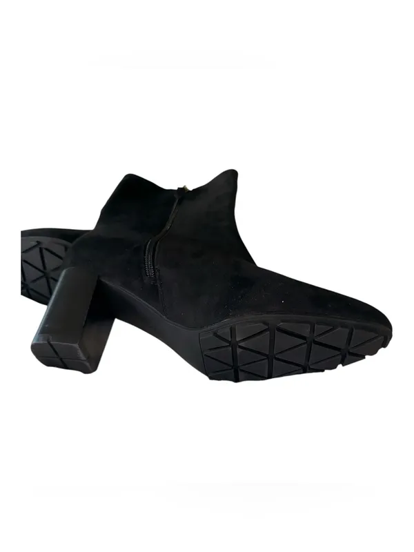 NWT Aerosoles Heeled Ankle Boots -Baylor Black Suede Leather SZ-10W - Image 5