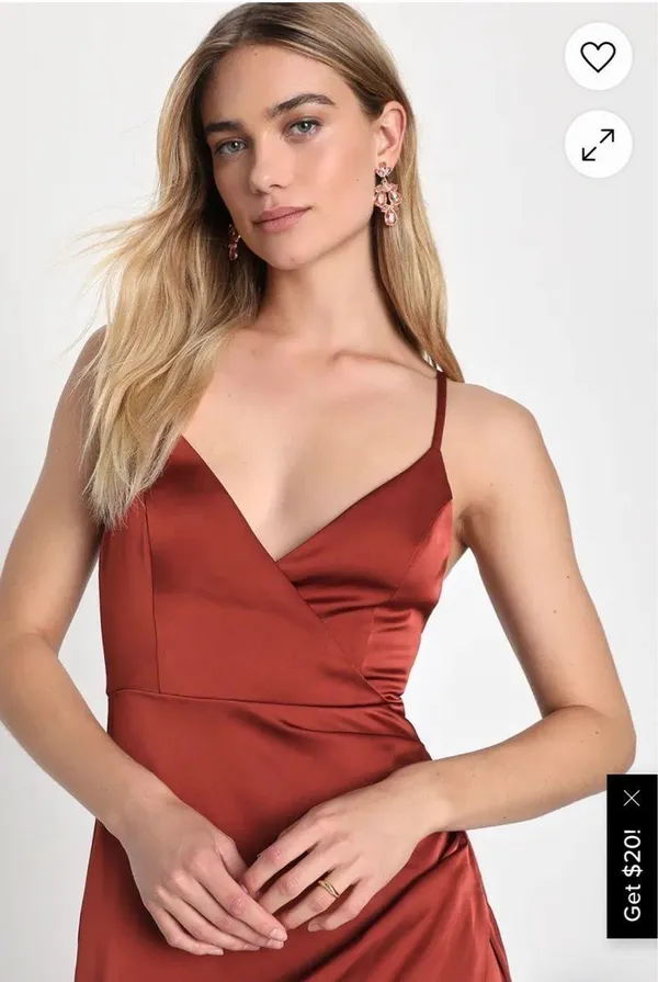 Lulus Satin Maxi Dress - Image 3