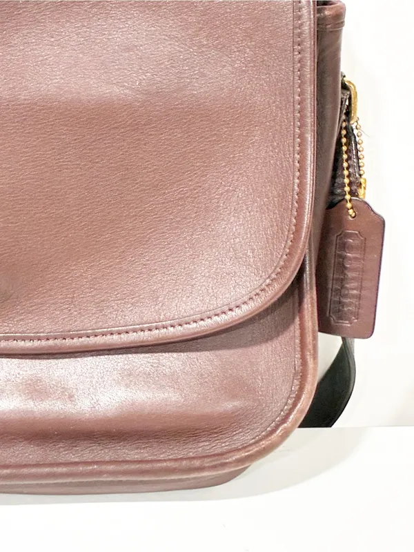 Vintage Coach 9790 Chocolate Brown Leather City Bag Shoulder Crossbody Purse - Image 2