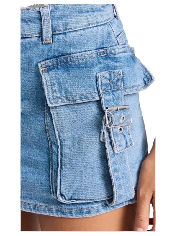 NWT- Free People We The Free Denim Cargo Skort - Sz 28 - Image 4