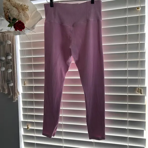 Athleta Elation Rib Tight Leggings Pink Size Large - Image 6