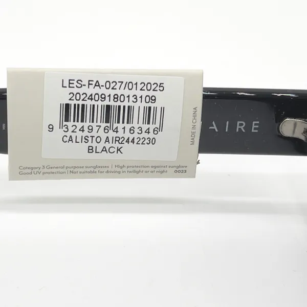 AIRE Calisto Sunglasses OS Black Oval Retro Y2K Minimalist Edgy Cyber Mob Wife‎ - Image 9