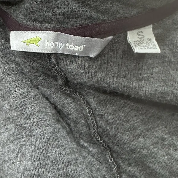 Horny Toad‎ Monterosa Car Coat Wool Blend Size Small Charcoal Grey Pockets - Image 10