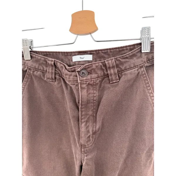 Aritzia Tna Troop Cargo Pants Brown Cotton Utility Straight Leg‎ Size 2 - Image 3