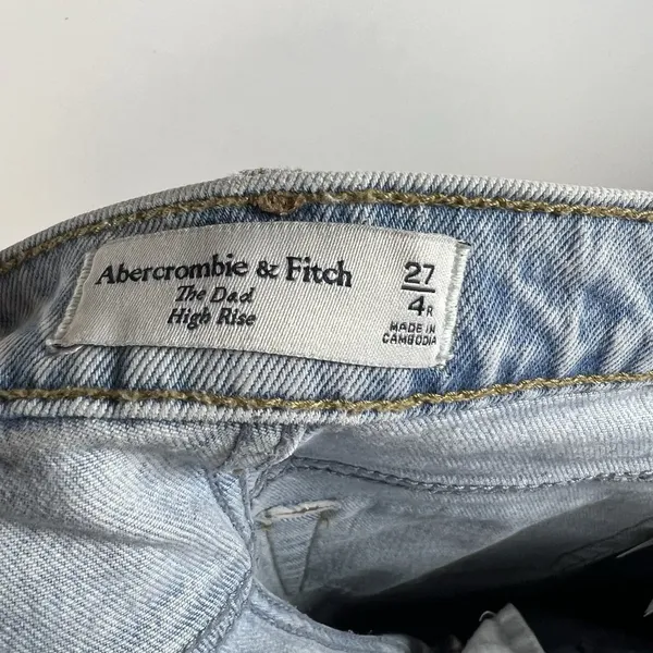 Abercrombie & fitch the dad high rise jeans Women's 27x30 Distressed‎ Grunge - Image 8