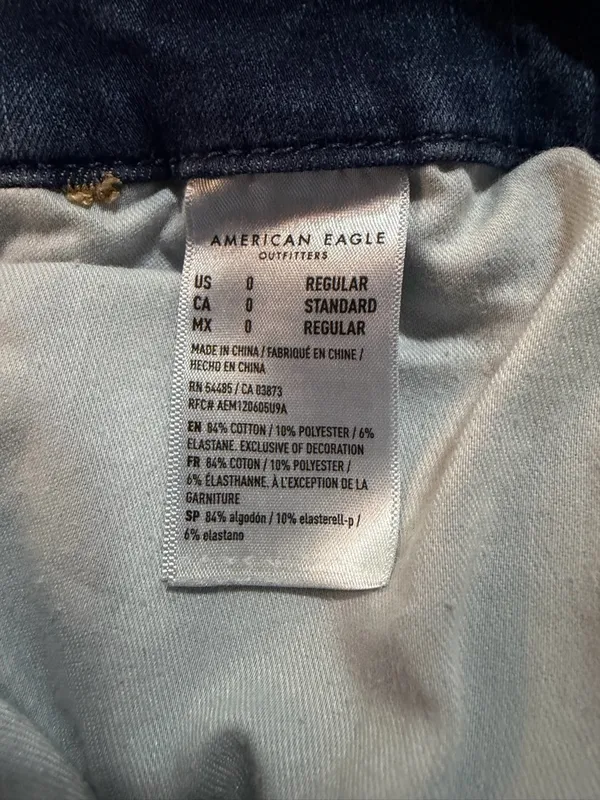 American Eagle Curvy Super High Rise Jegging Jeans Distressed Stretch Size 0 - Image 8