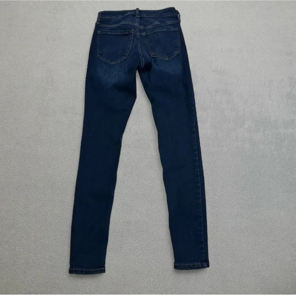 Old Navy Jeans Womens 00 Mid Rise Super Skinny Dark Wash Denim Pants Stretch - Image 2