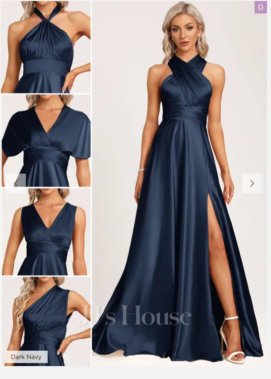 JJ’s house Adjustable Navy Blue Bridesmaids Dress - Image 3