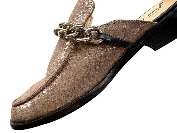 EUC Free People Leather Vida Mules Metallic Hold Size 9.5 - Image 7