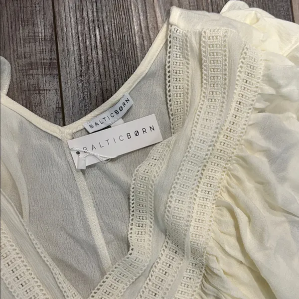 NWT BALTIC BORN IVORY JENNIFER DEEP V-NECK MAXI BOHO DRESS/Maternity SIZE SMALL - Image 12