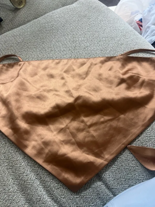 Forever 21 Copper Satin Point-Hem scarf Cami top - Image 4