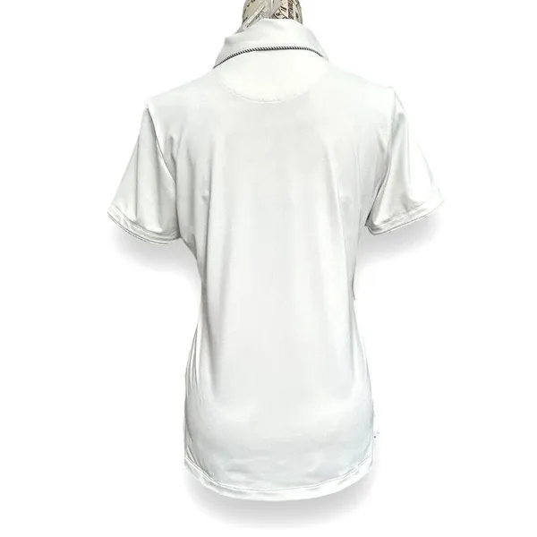 Peter Millar S White Golf Polo Shirt Olde Florida‎ Logo Performance Stretch Top - Image 5