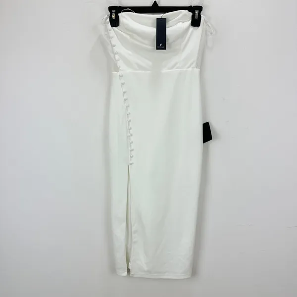 Lulus Loving the Feeling White Strapless Bodycon Midi Dress Cocktail XS NWT - Image 5