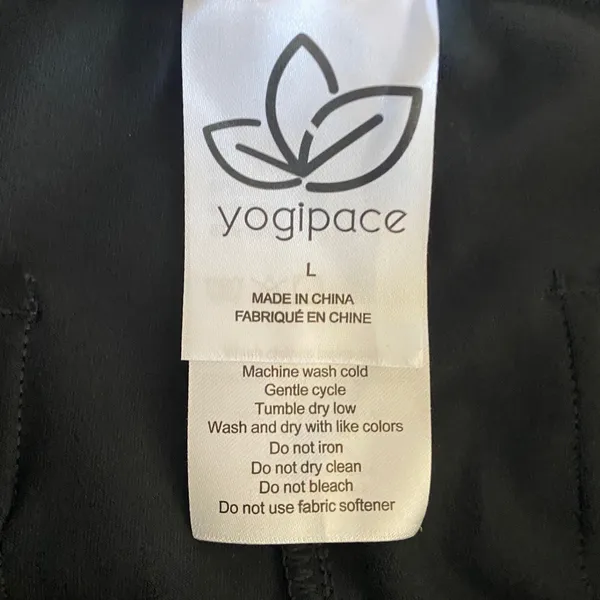 Yogipace Womens‎ Black Straight Leg Dress Pants 4-Way Stretch Workleisure L New - Image 7